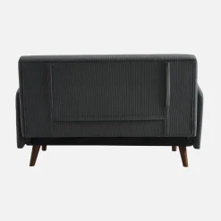2-Sitzer-Sofa mit Cordbezug und Holzfüßen