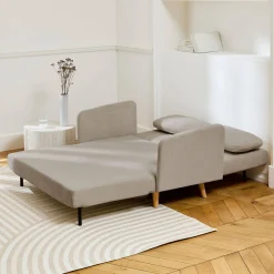 2-Sitzer-Sofa mit Cordbezug und Holzfüßen