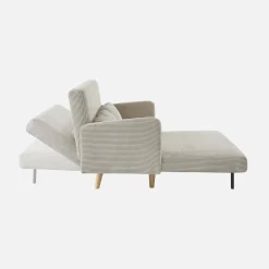 2-Sitzer-Sofa mit Cordbezug und Holzfüßen