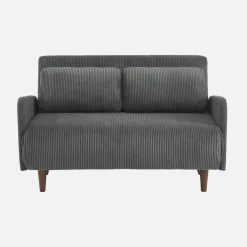2-Sitzer-Sofa mit Cordbezug und Holzfüßen