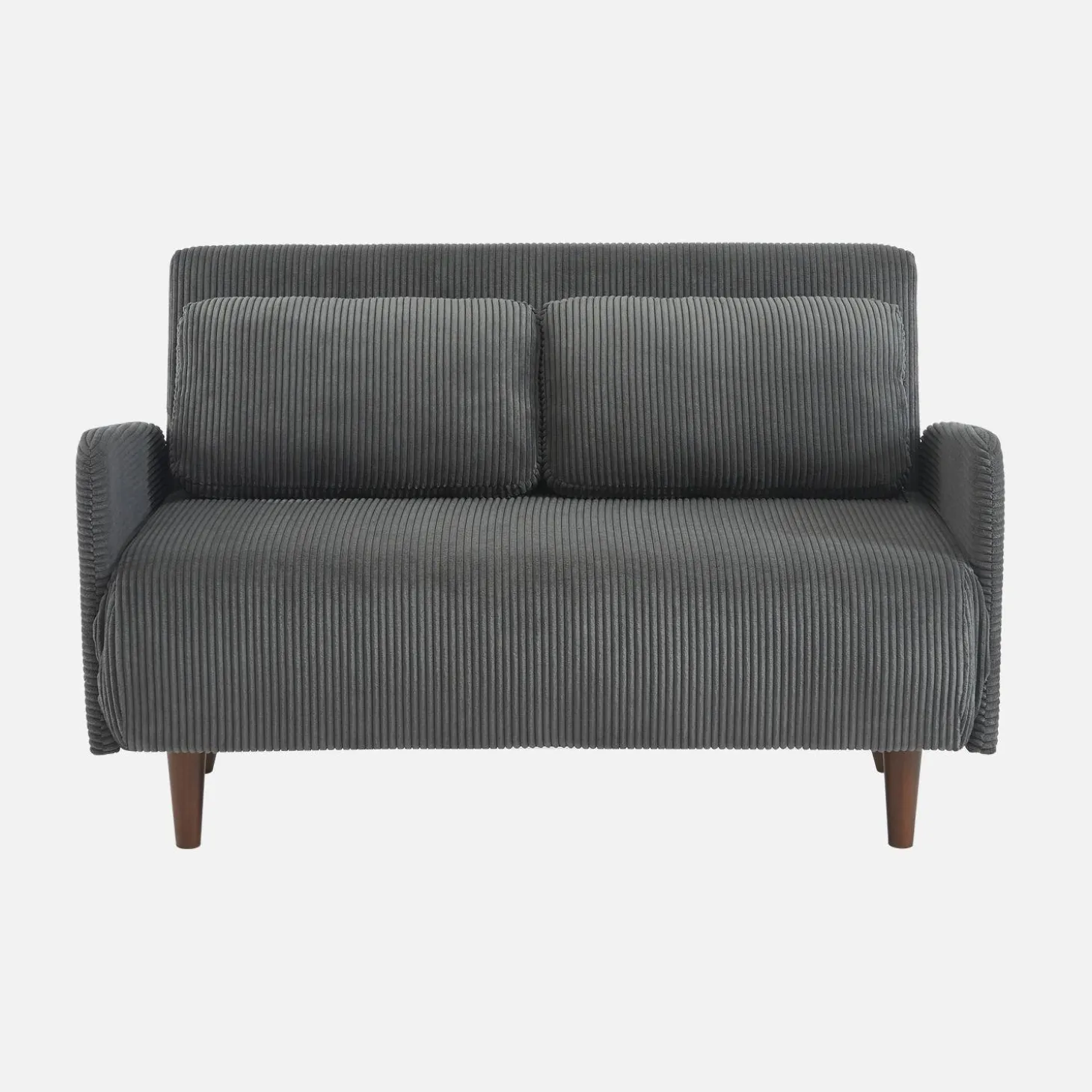 2-Sitzer-Sofa mit Cordbezug und Holzfüßen
