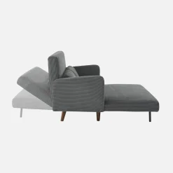 2-Sitzer-Sofa mit Cordbezug und Holzfüßen