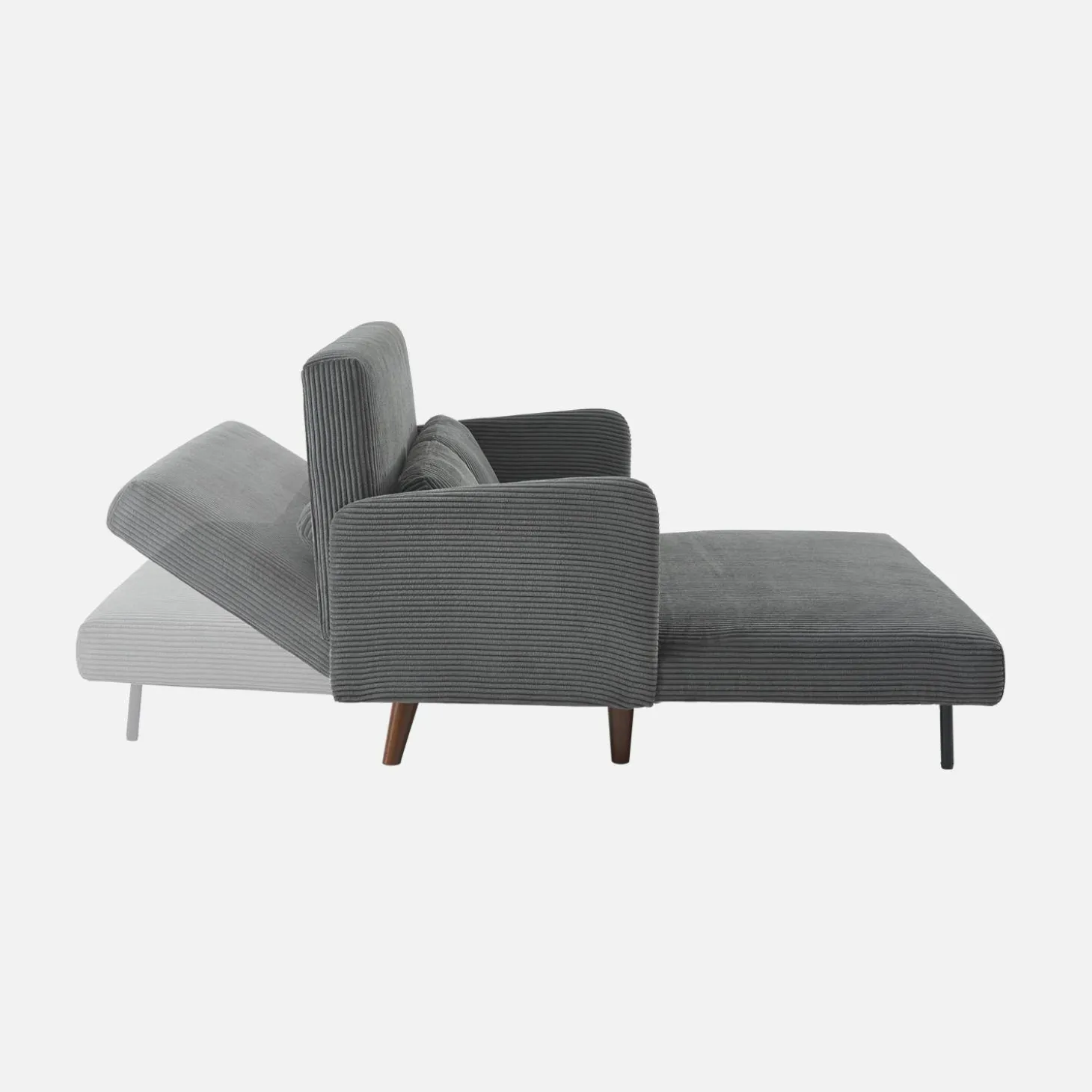 2-Sitzer-Sofa mit Cordbezug und Holzfüßen