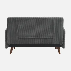 2-Sitzer-Sofa mit Cordbezug und Holzfüßen