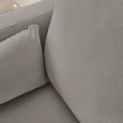 2-Sitzer-Sofa, mit Cordbezug und Metallfüßen