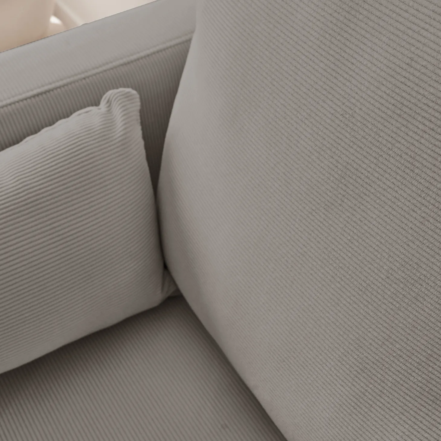 2-Sitzer-Sofa, mit Cordbezug und Metallfüßen