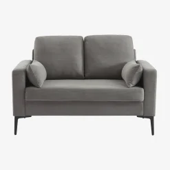 2-Sitzer-Sofa, mit Cordbezug und Metallfüßen