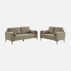 2-Sitzer-Sofa, mit Cordbezug und Metallfüßen