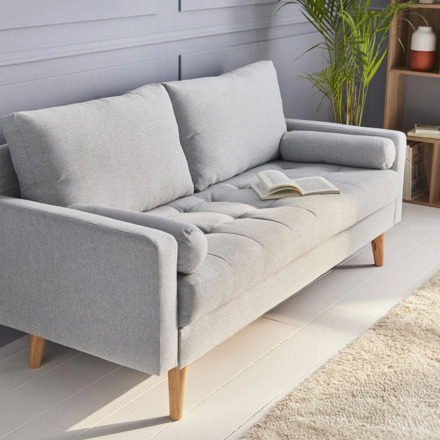 3-Sitzer-Sofa mit kapitoniertem Bezug