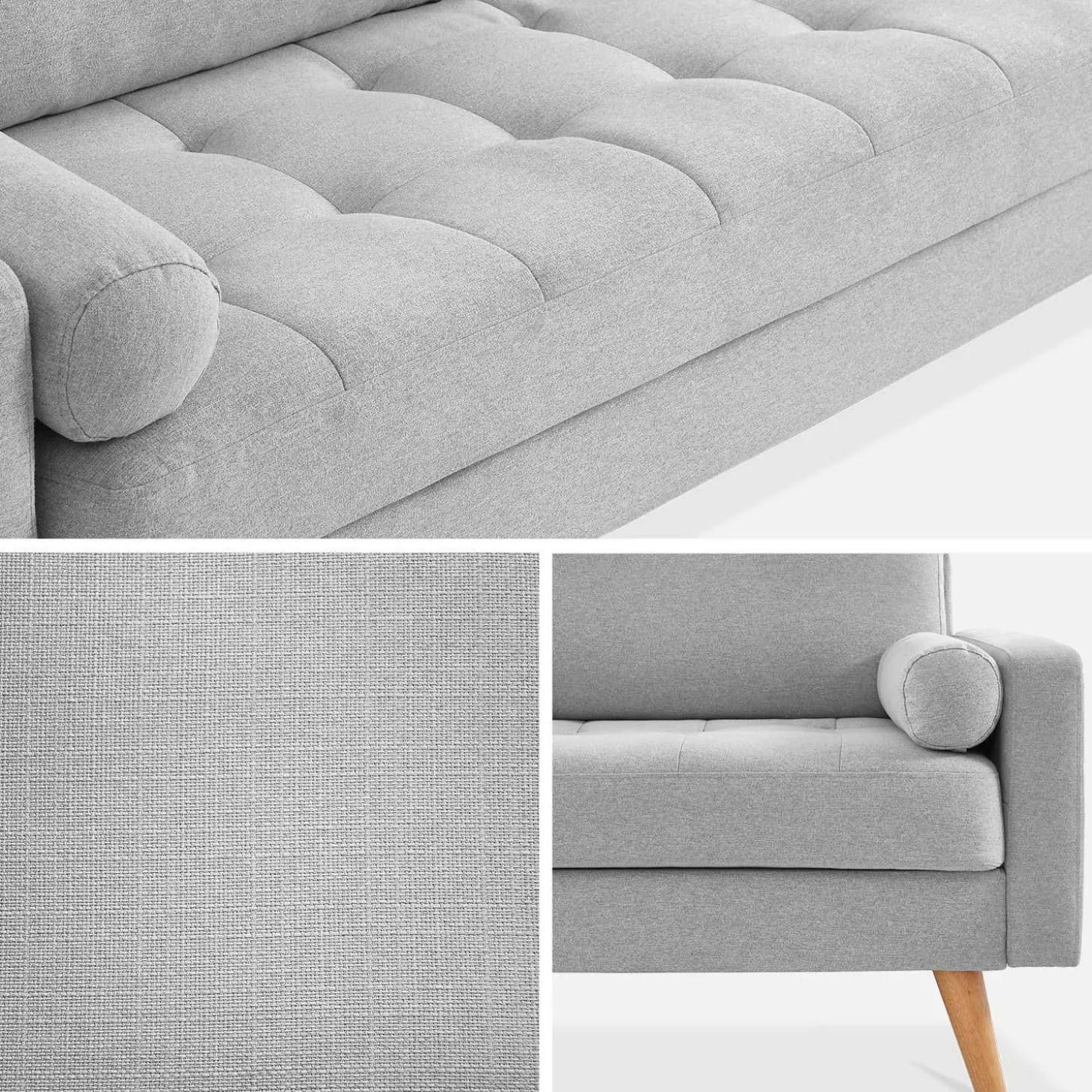 3-Sitzer-Sofa mit kapitoniertem Bezug