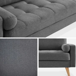 3-Sitzer-Sofa mit kapitoniertem Bezug