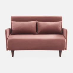 2-Sitzer-Sofa mit Samtbezug