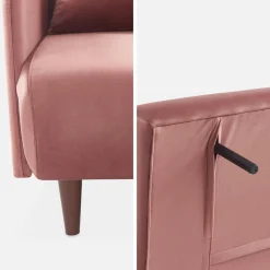 2-Sitzer-Sofa mit Samtbezug