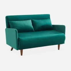 2-Sitzer-Sofa mit Samtbezug