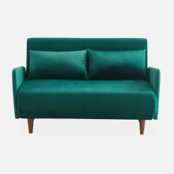 2-Sitzer-Sofa mit Samtbezug