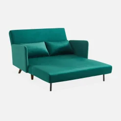 2-Sitzer-Sofa mit Samtbezug