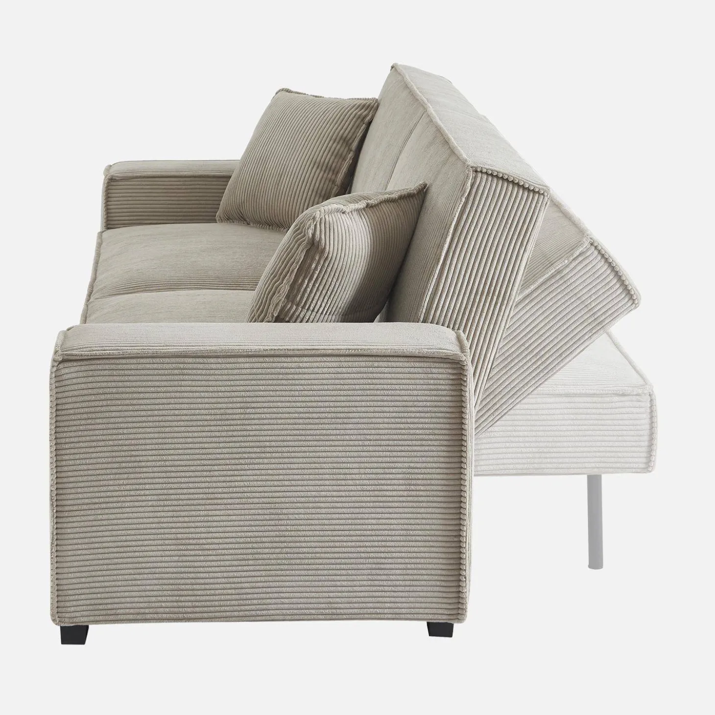 3-Sitzer-Sofa mit Schlaffunktion und Cordbezug