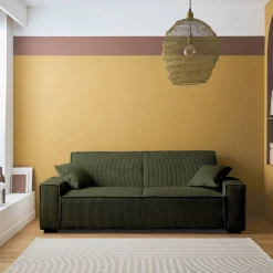 3-Sitzer-Sofa mit Schlaffunktion und Cordbezug
