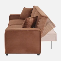 3-Sitzer-Sofa mit Schlaffunktion und Cordbezug