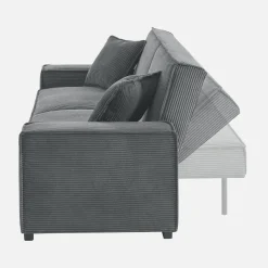 3-Sitzer-Sofa mit Schlaffunktion und Cordbezug