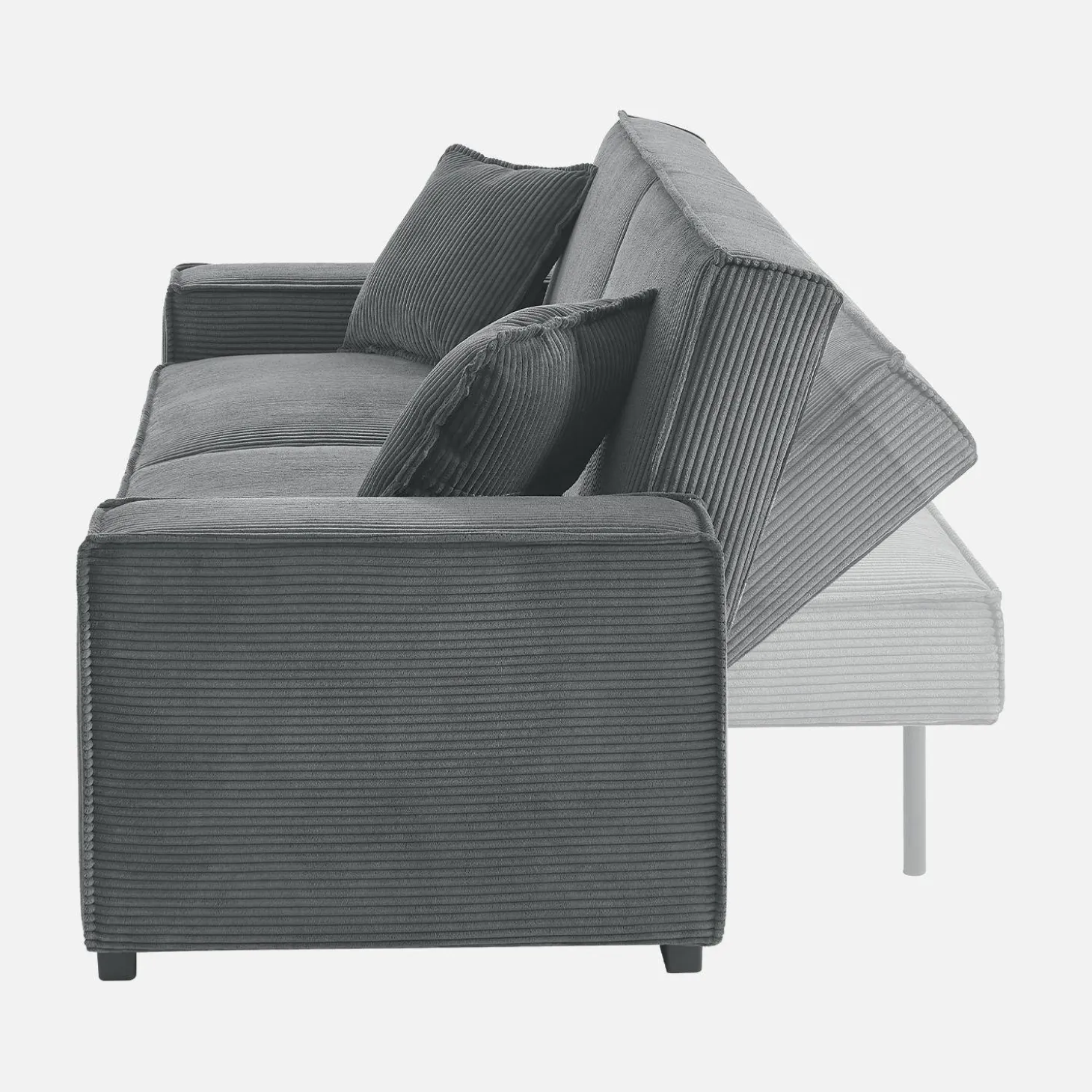 3-Sitzer-Sofa mit Schlaffunktion und Cordbezug