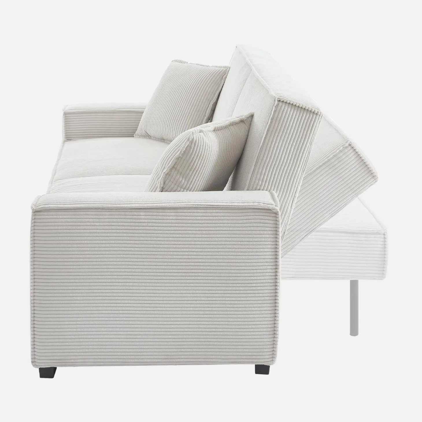 3-Sitzer-Sofa mit Schlaffunktion und Cordbezug