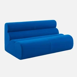 2-Sitzer Sofa mit Sessel und Hocker
