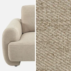 2-Sitzer Sofa mit Stoffbezug