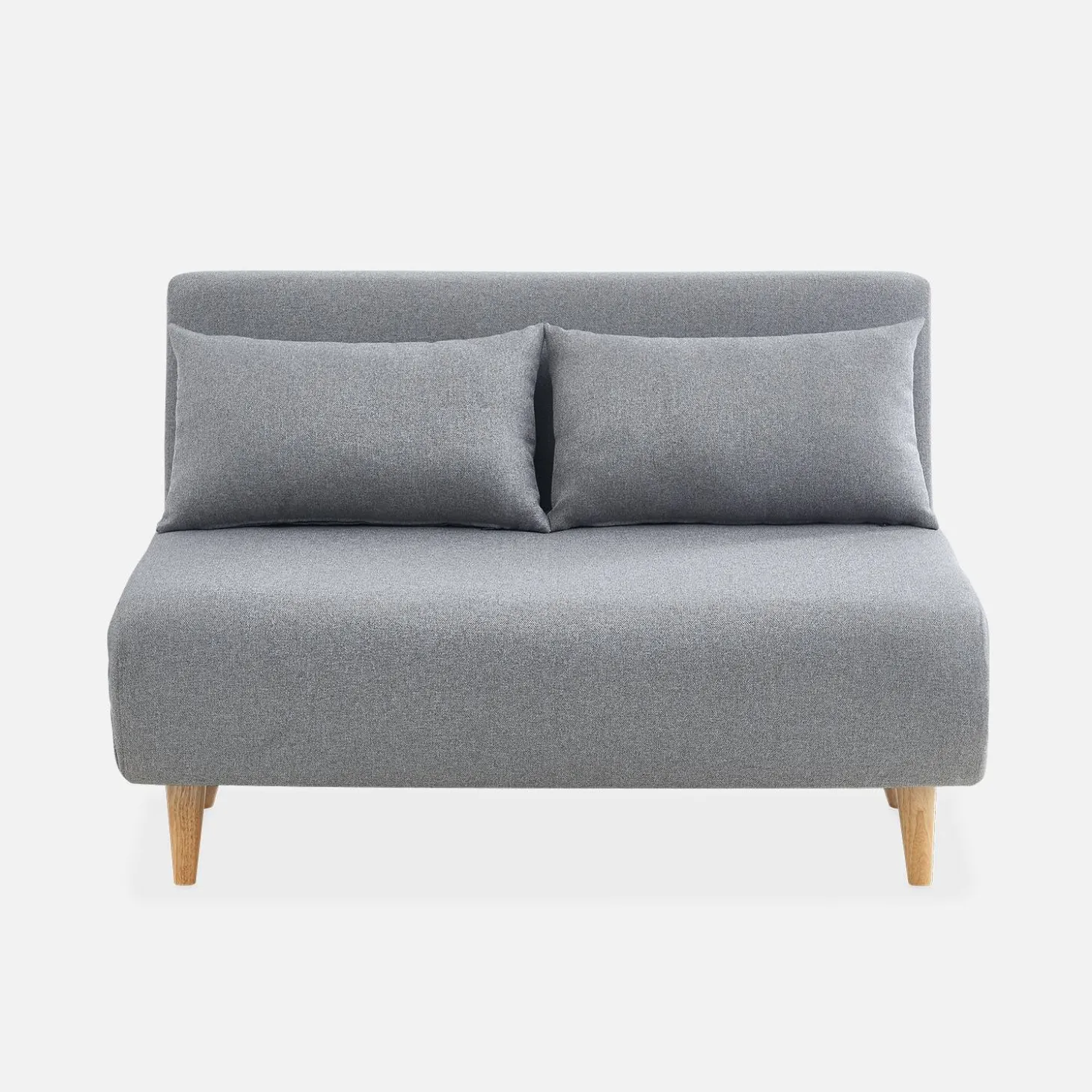 2-Sitzer-Sofa mit Stoffbezug, Holzfüße
