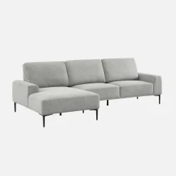 3-Sitzer-Sofa mit Stoffbezug - Recamiere links