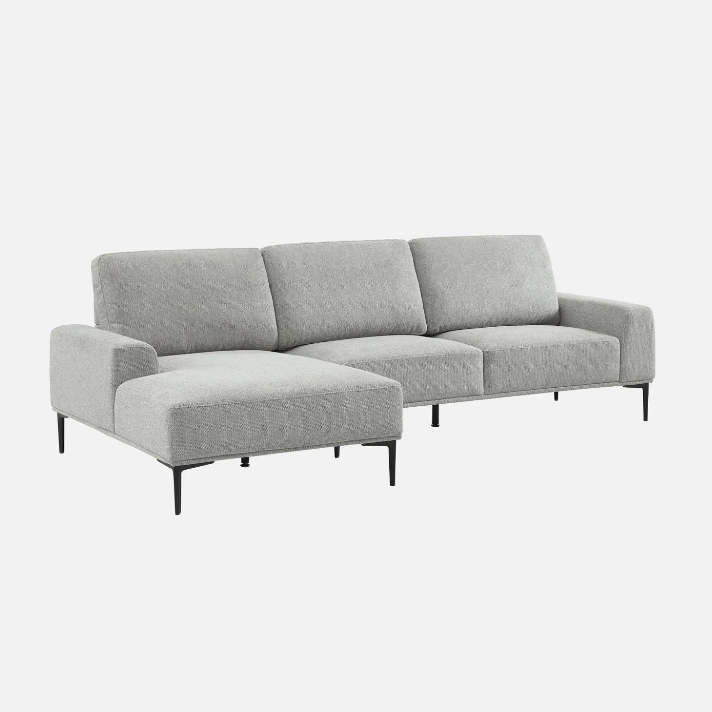 3-Sitzer-Sofa mit Stoffbezug - Recamiere links