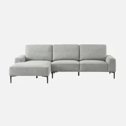 3-Sitzer-Sofa mit Stoffbezug - Recamiere links