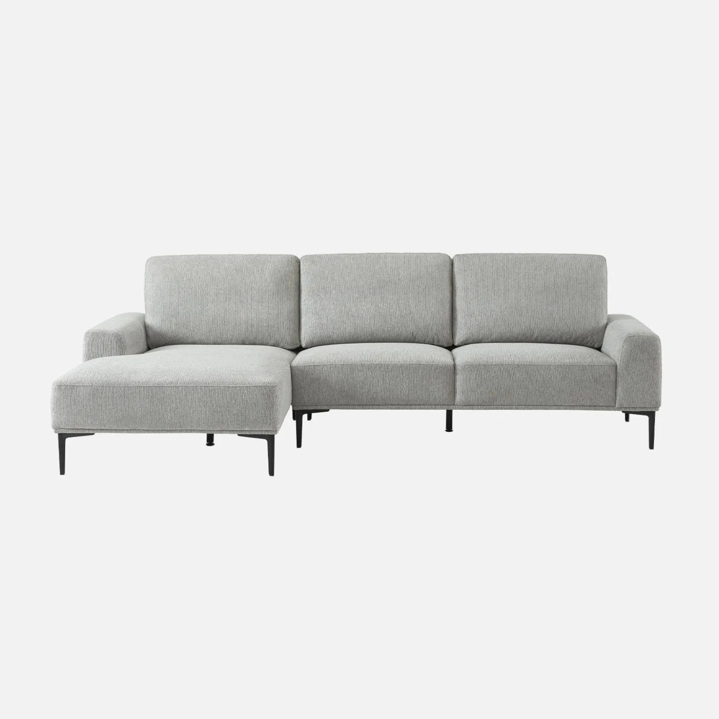 3-Sitzer-Sofa mit Stoffbezug - Recamiere links