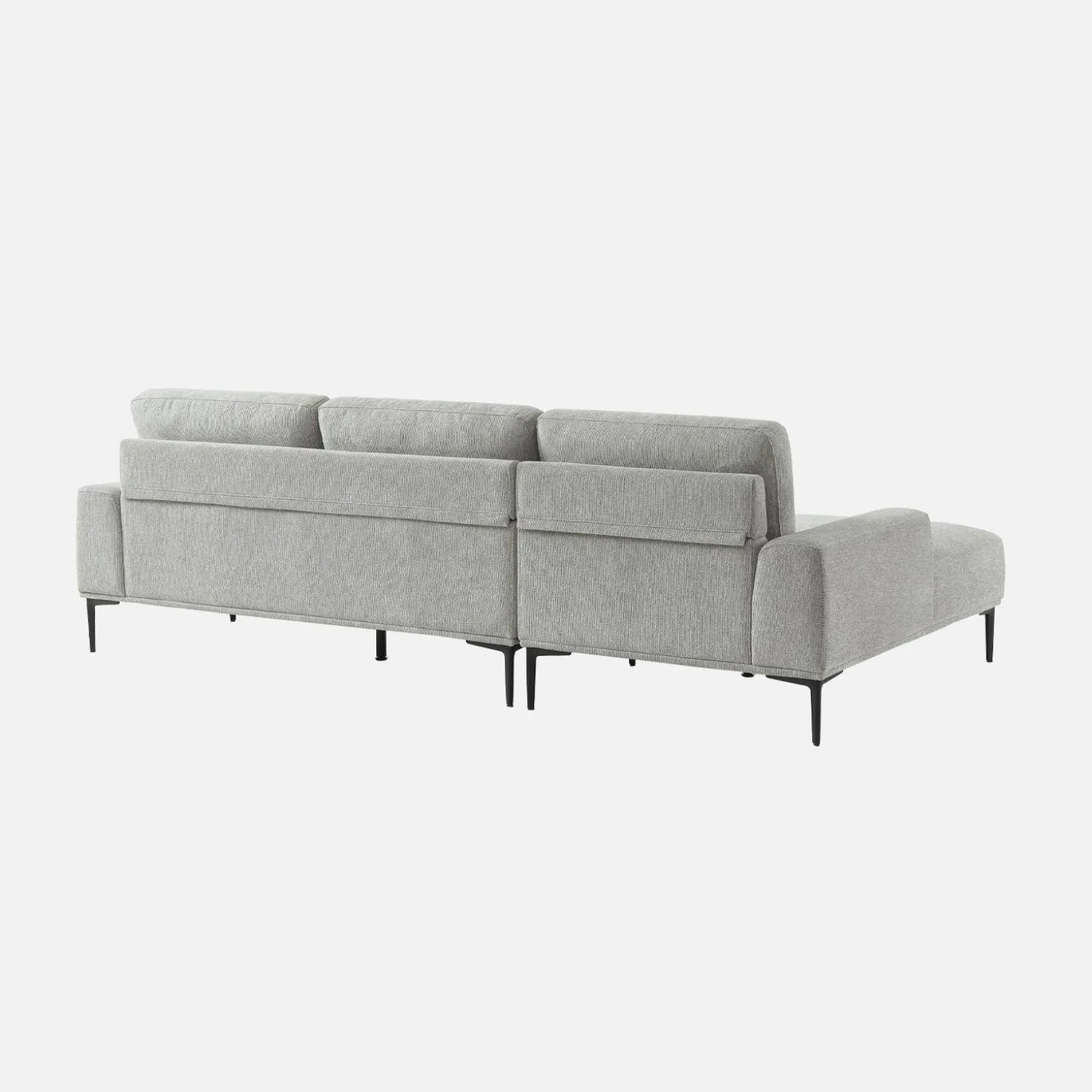 3-Sitzer-Sofa mit Stoffbezug - Recamiere links