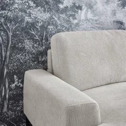 3-Sitzer-Sofa mit Stoffbezug - Recamiere links