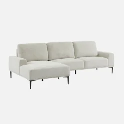 3-Sitzer-Sofa mit Stoffbezug - Recamiere links