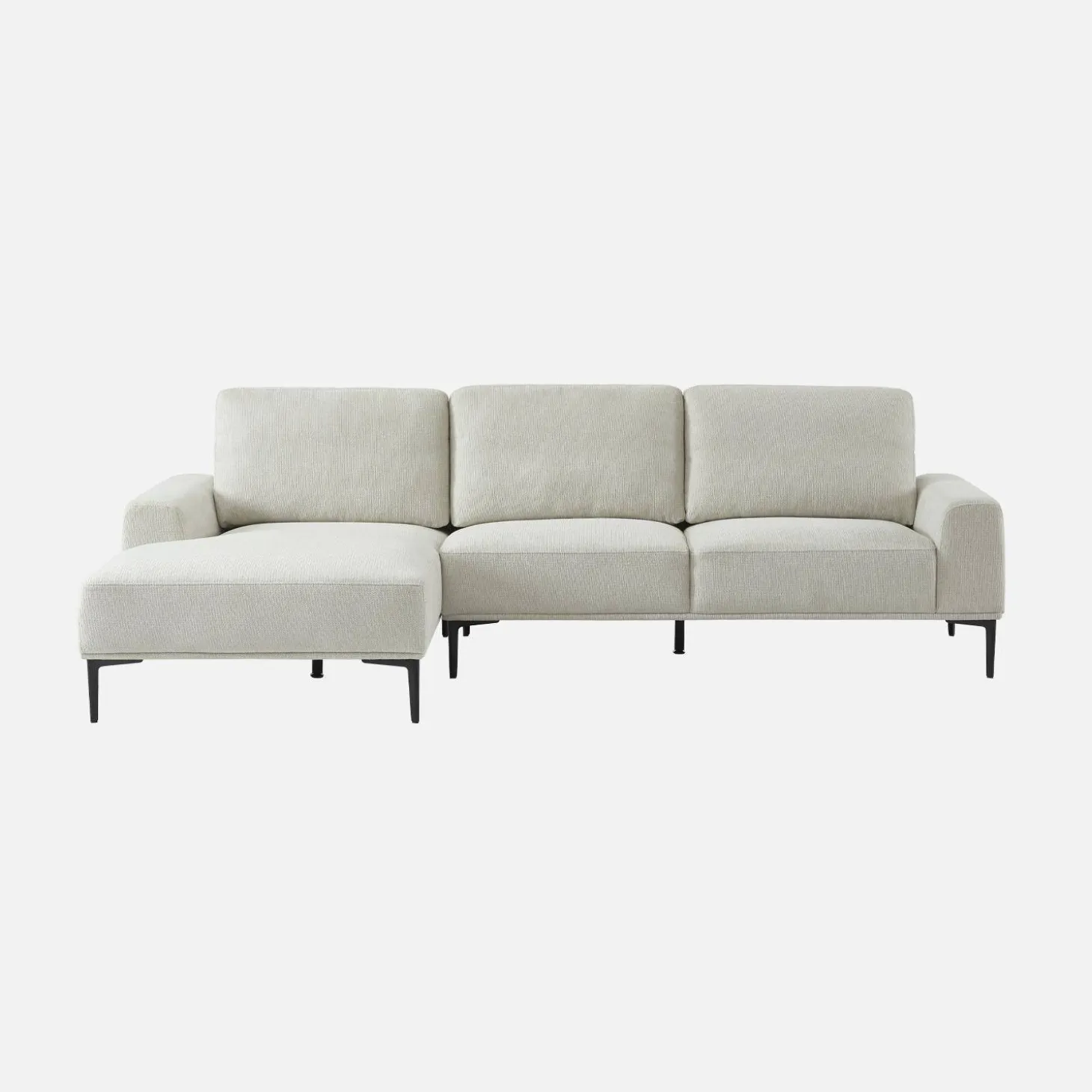 3-Sitzer-Sofa mit Stoffbezug - Recamiere links