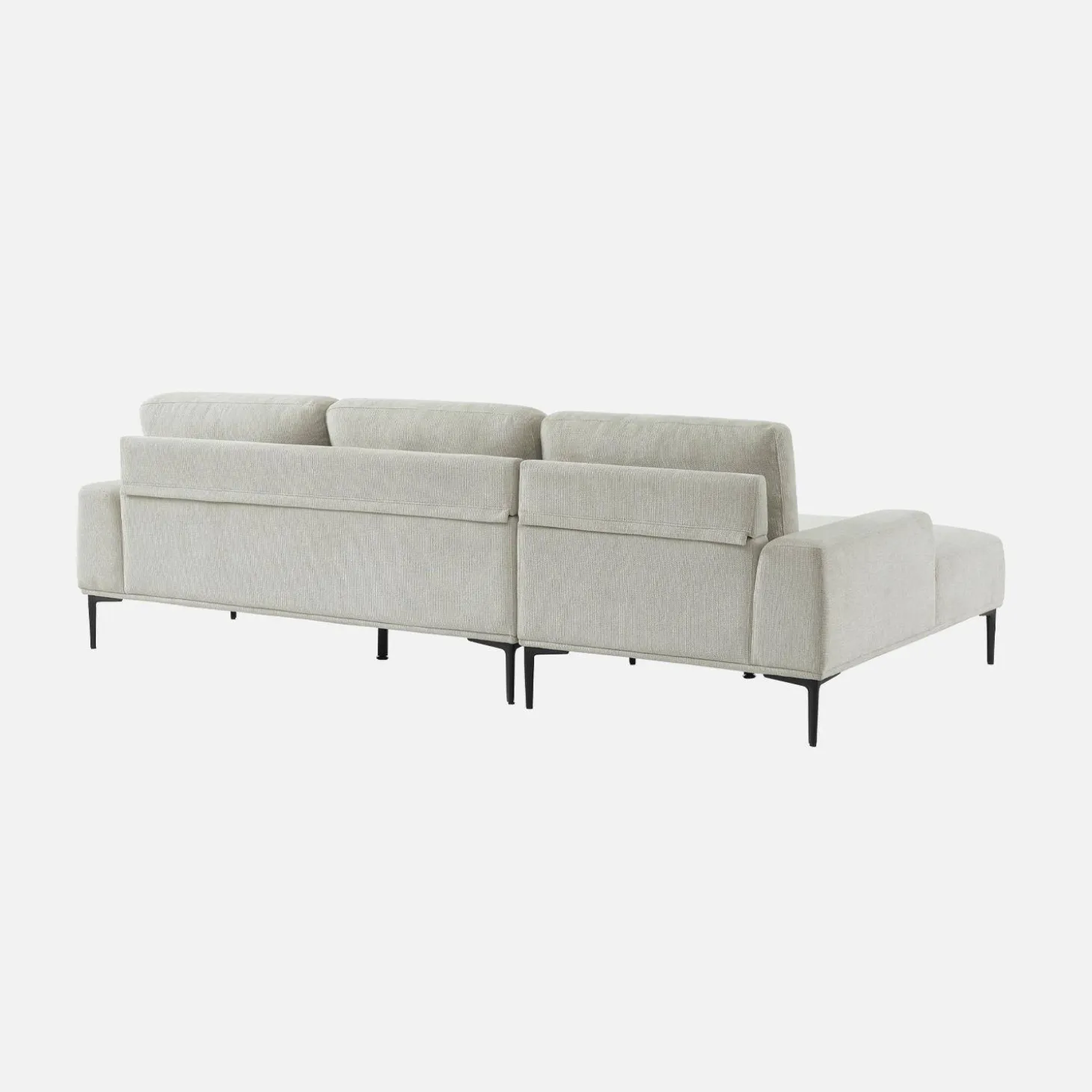 3-Sitzer-Sofa mit Stoffbezug - Recamiere links