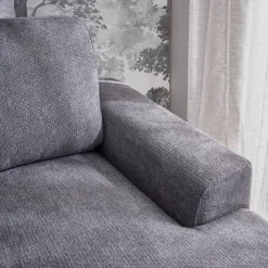 3-Sitzer-Sofa mit Stoffbezug - Recamiere links