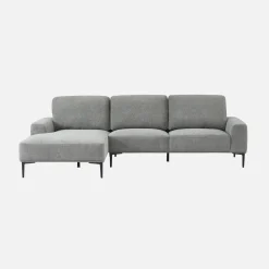3-Sitzer-Sofa mit Stoffbezug - Recamiere links