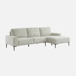 3-Sitzer-Sofa mit Stoffbezug - Recamiere rechts