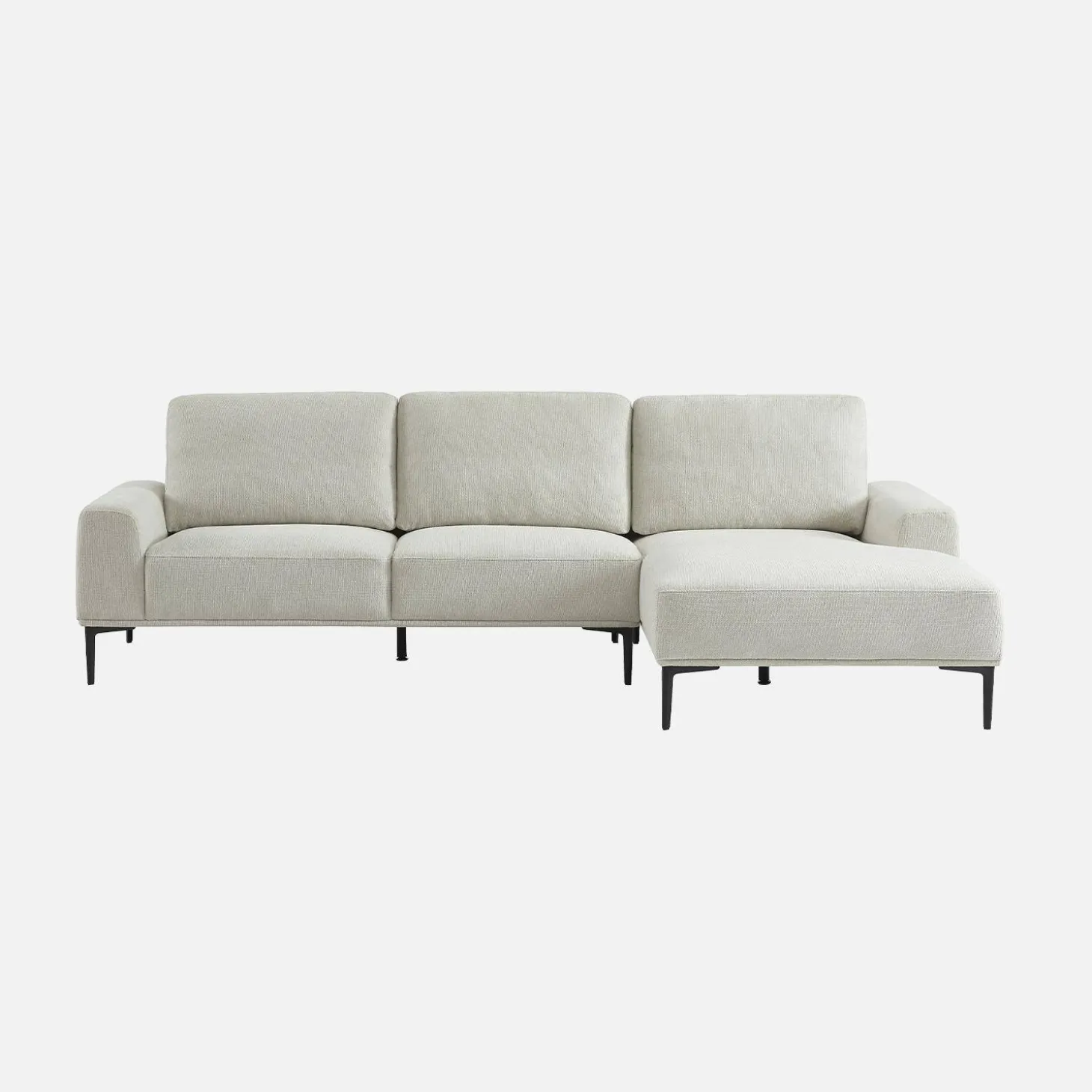 3-Sitzer-Sofa mit Stoffbezug - Recamiere rechts