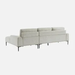 3-Sitzer-Sofa mit Stoffbezug - Recamiere rechts