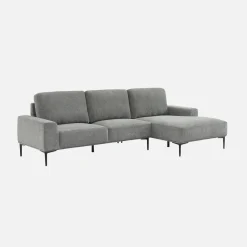 3-Sitzer-Sofa mit Stoffbezug - Recamiere rechts