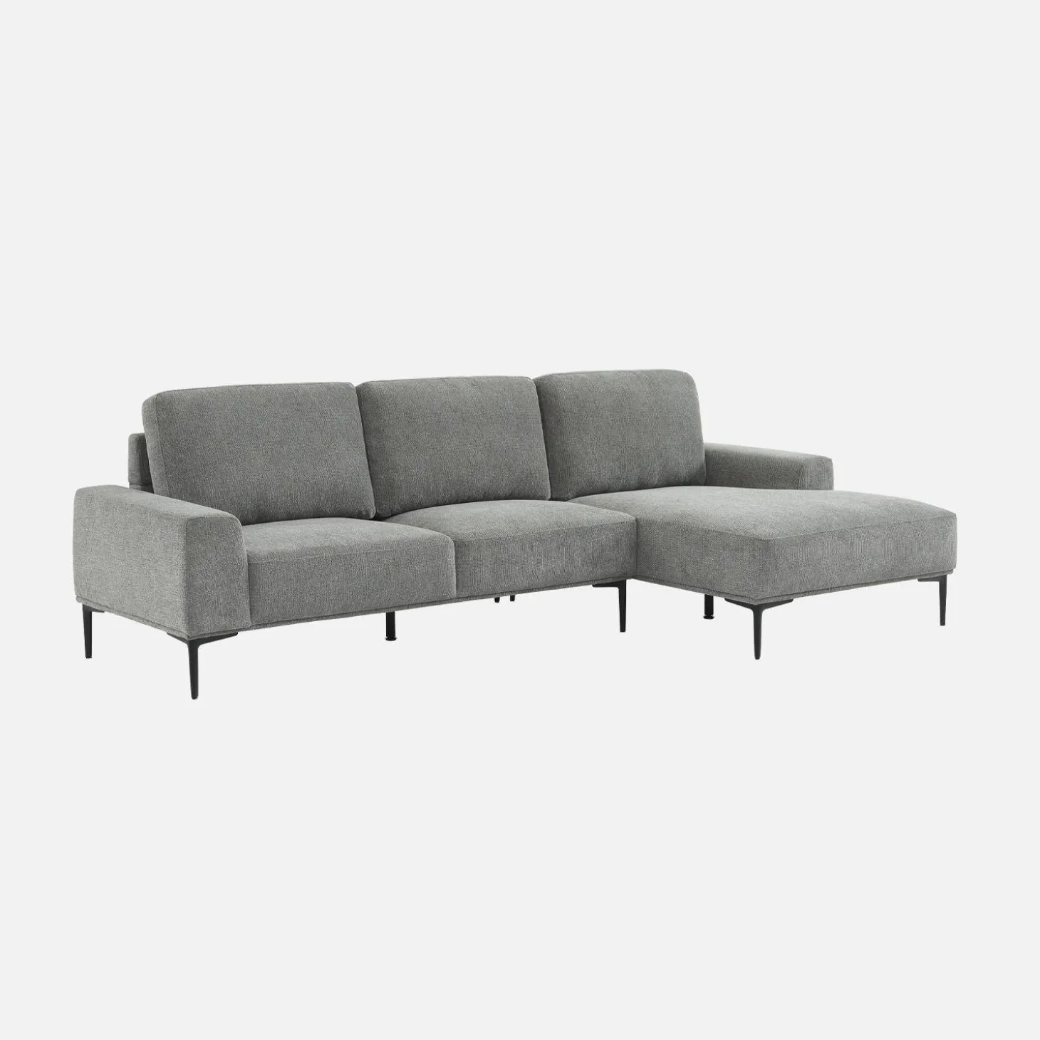 3-Sitzer-Sofa mit Stoffbezug - Recamiere rechts