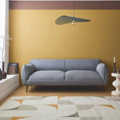 3-Sitzer-Sofa mit Stoffbezug und Metallfüßen