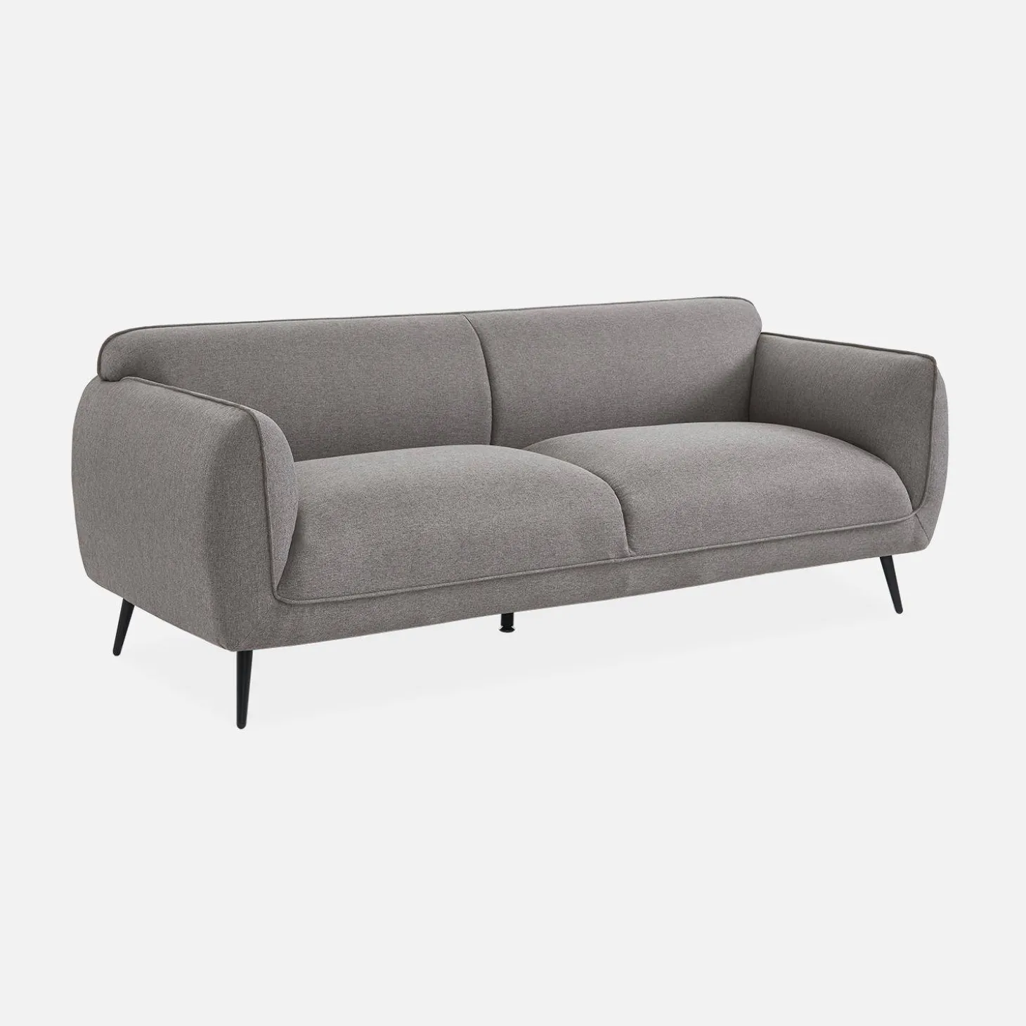 3-Sitzer-Sofa mit Stoffbezug und Metallfüßen