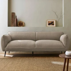 3-Sitzer-Sofa mit Stoffbezug und Metallfüßen