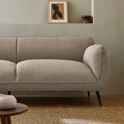 3-Sitzer-Sofa mit Stoffbezug und Metallfüßen