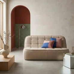 2-Sitzer Sofa mit strukturiertem Bouclé-Bezug